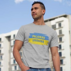 Marškinėliai "Palaikau UKRAINĄ!" vėliava
