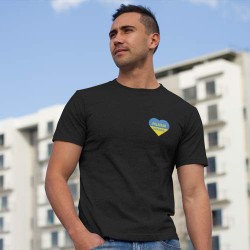 Marškinėliai "Palaikau UKRAINĄ" širdelė